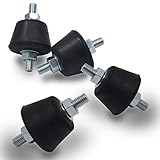 Anti Vibration Rubber Isolator Mounts with Studs Shock Absorber, M8-1.25