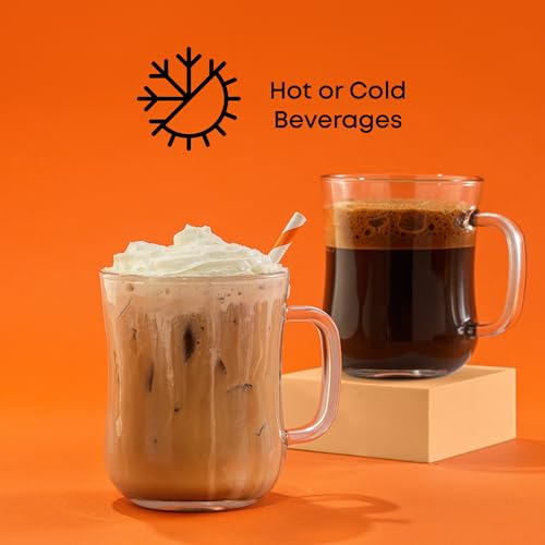 Tasse à café en verre 450 ml JoyJolt (lot de 6 grande taille) - 5