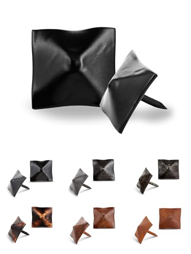 100 Pack 1 Inch Small Square Clavos Decorative Nails – Black – Rustic Square Head Fasteners for Farmhouse Shutter, Faux Wood Beams, Barn Door, Shutters, and Gates – Ornamental Wood Accent