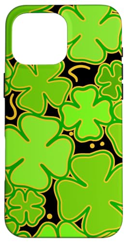 �A�C���b�V�����p�g���b�N�f�[ �N���[�o�[ 4�̗t �X�}�z�P�[�X iPhone 16 Pro Max �p