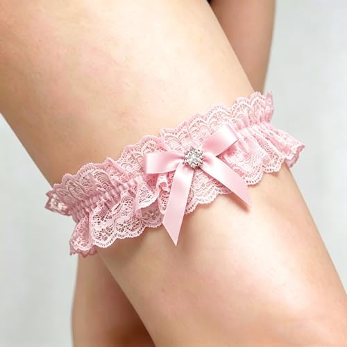 Image of Blue Garters for Bride Wedding Garter Set for Bride Bridal Garter Leg Thigh Blue