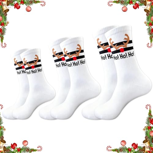 Snyvpra Weihnachtssocken 3 Paar Familien Set, Lustige...