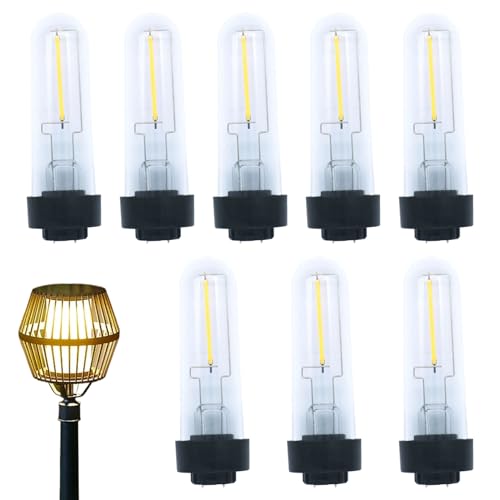 Ampoule solaire filament LED 3V lot de 8 recharges transparentes blanc chaud pour jardin