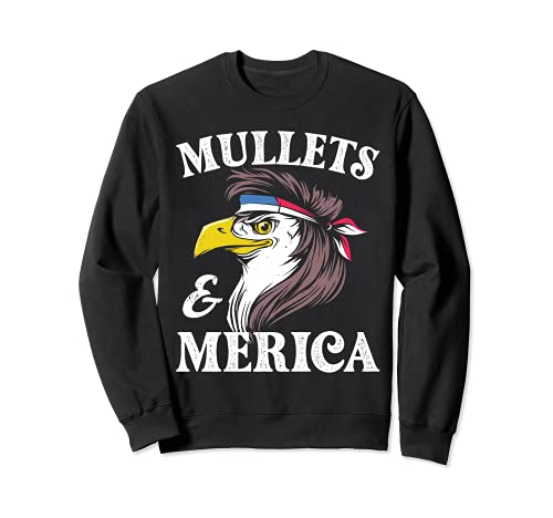 Eagle mullet 4th of July USA American Flag Merica Funny Felpa
