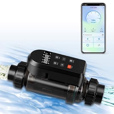 Upgrade Smart Salt Water Pool Chlorinator System with WiFi & App Remote Control, MAX Capacity 25,000 Gallons Featuring Smart Digital Panel & Titanium Plate Auto-Cleaning Technology