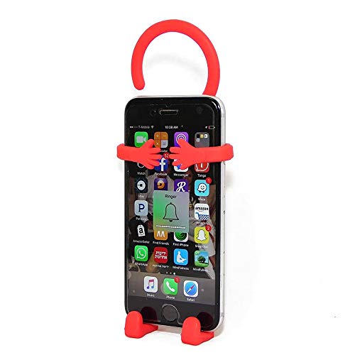 Bondi Silicon Flexible Cell Phone Holder, (Red)