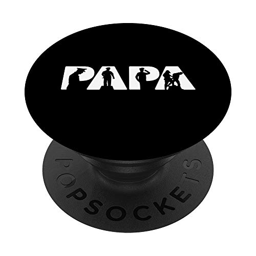 Orgulloso padre de policía, divertido padre de policía, rega PopSockets PopGrip: Agarre intercambiable para Teléfonos y Tabletas