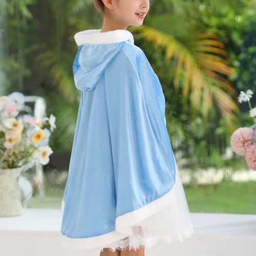 Capa con capucha de princesa para niñas disfraz miniatura 1