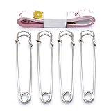 Firefly 30 Pcs Extra Large Safety Pins, 3" Heavy Duty Steel Metal Lock Pin Fasteners for Blankets, S
