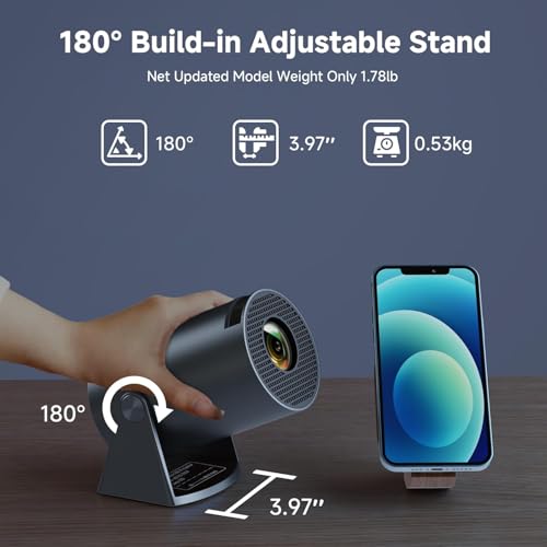 Projecteur portable Android 11.0 avec Bluetooth 5.2 et écran 130 - 3