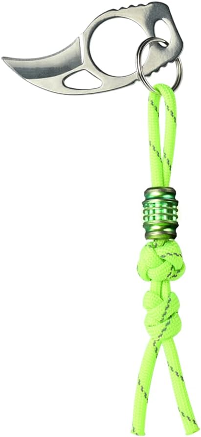 Titanium Beads Paracord Lanyards: Glow 550 Paracord Beads | Glow Bar in the Dark Lanyard Bead with 6 Glass Luminous Tube 1.5x6mm, CNC Metal TC4 EDC Knife Lanyard Beads