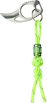 Titanium Paracord Lanyard Glow 550 Bar in The Dark | 6 Glass Luminous Tube 1.5x6mm, CNC Metal TC4 EDC Knife Beads