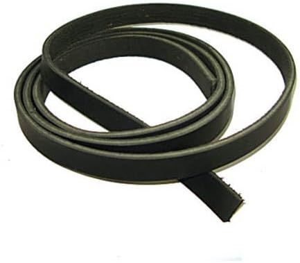 Tira de cuero de vaca Latigo maciza genuina 9-11oz 72" correa larga - 3 colores (12" (13 mm), negro)