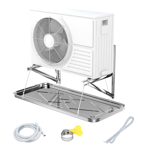 WAMJ AQDY Bandeja Condensados - Bandeja de Drenaje de Ca por Goteo con Kit de Conexión para Aire Acondicionado de Ventana y Unidades Externas Split(84x39x3.5cm (33.1x15.4x1.4in))