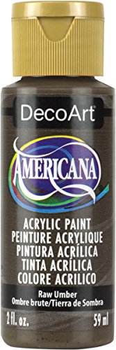 Image of DecoArt DA130-3 Americana Acrylic Paint, 2-Ounce, Raw Umber