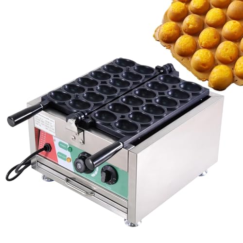 Bubble Waffle Maker | 3000W Waffle Ball Iron for Waffle Bite | Muffins Baking Machine, Snack Equipment, Bubble Skewer for Commercial Restaurant