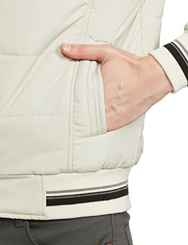 Image of Qube By Fort Collins Men's nylon Standard Length Regular Fit Quilted Bomber Jacket - Winter Warm, Insulated, Ribbed Cuffs, and Stylish Design