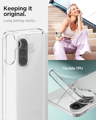Image of Spigen Liquid Crystal Case for Samsung Galaxy A57 5G, Crystal Clear | Transparent, Flexible, Slim Fit, Thermoplastic Polyurethane, Glossy