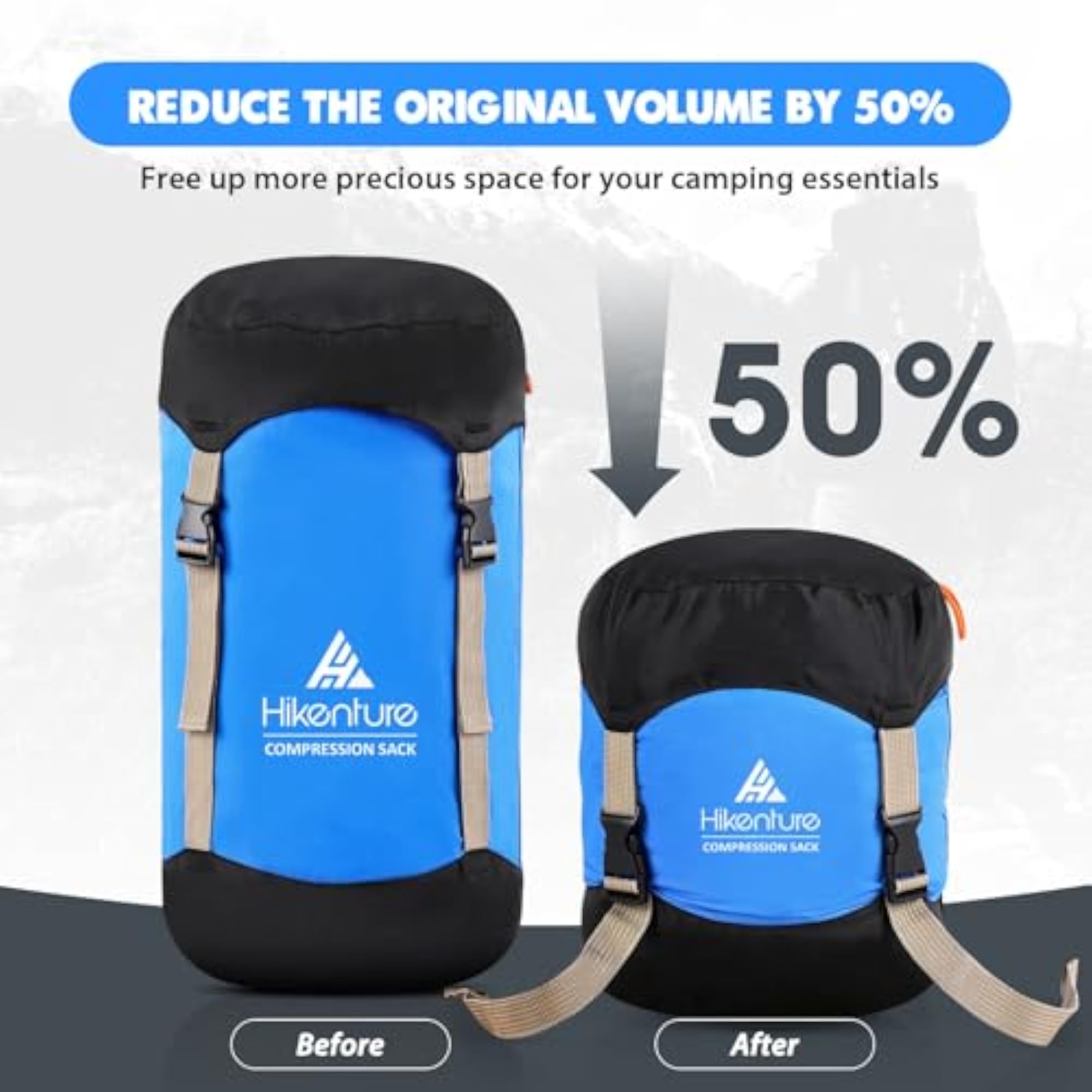 Compression Sack for Sleeping Bag, Water-Resistant