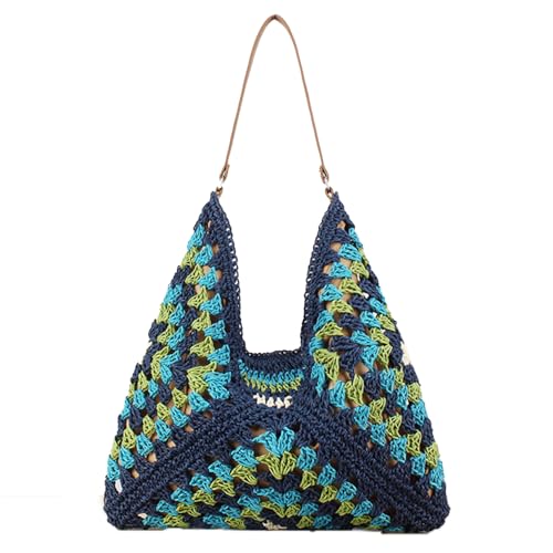 Image of Rejolly Straw Hobo Bag for Women Tote Bag Summer Vacation Beach Handbags Boho Bohemian Style Shoulder Purse