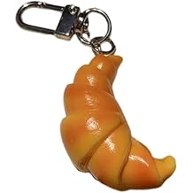Simulation Croissant Keychain, Car Mini Food Model Pendant Keyring, Funny Croissant Keychain Backpack Decor Hanging Accessory