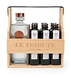 Pack Premium Le Tribute Gin con Caja de Madera y 6 Tónicas de Regalo | Estuche Gourmet para Regalo-MYSECRETWINE-