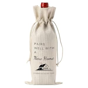 House Warming Gifts New Home, Wine/Champagne Bag with Thicken Fabric&String