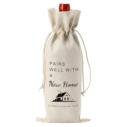 House Warming Gifts New Home, Wine/Champagne Bag with Thicken Fabric&Drawstring,...