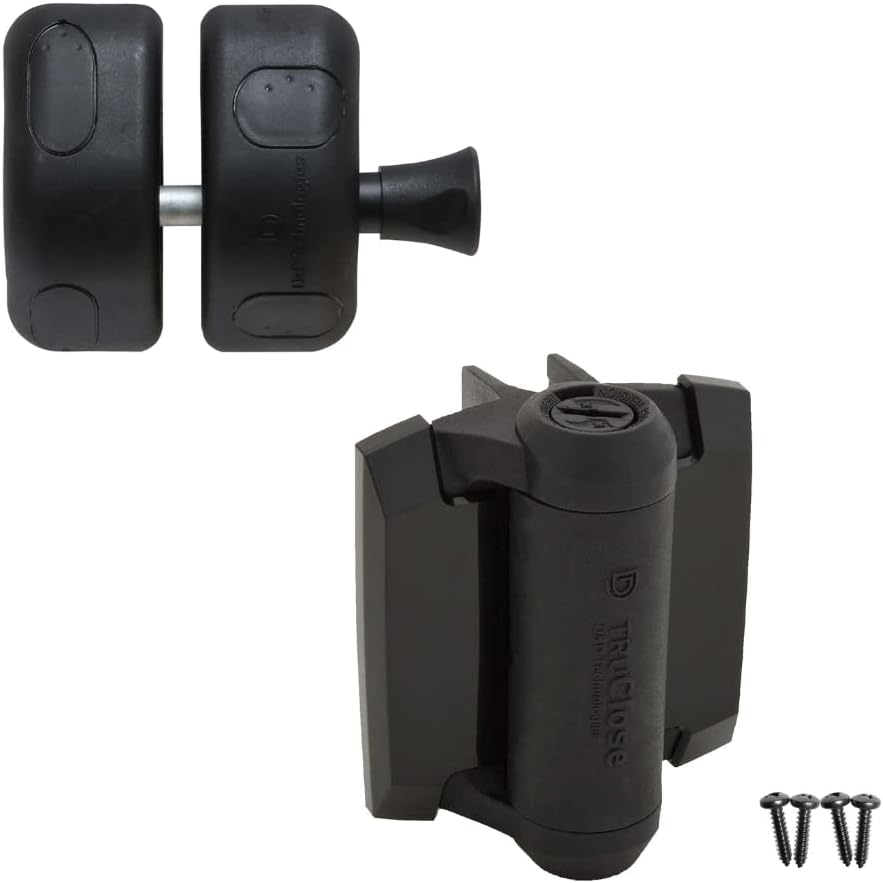 D&D Technologies MLSPS2S MagnaLatch Side Pull Gate Latch Kit with TCA1L2S3BTS TrueClose Regular Gate Latch- Child Safety Latch for Any Square Gate