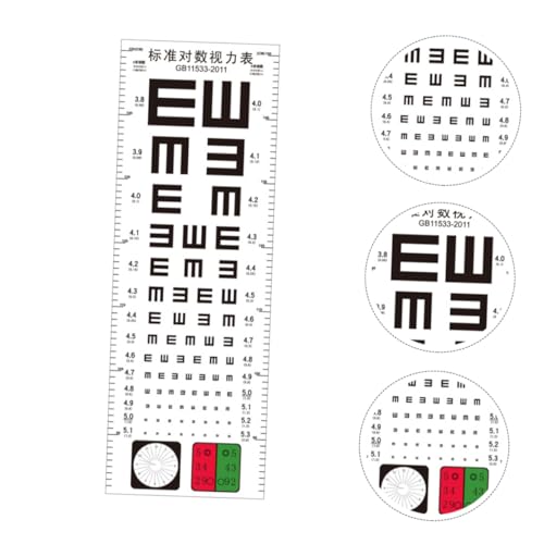 Mobestech 2 Pçs Instrumentos De Gráfico De Olho Bolso Óculos De Olho Gráfico De Parede Mesa De Exame