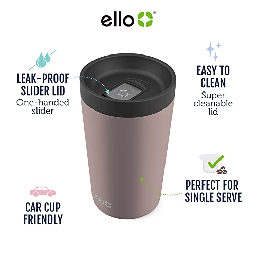 Ello Jones Caneca de café de viagem de aço inoxidável - Caneca de chá de viagem, 325 ml, manchas bra