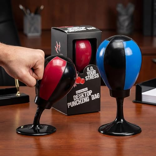 TopShop24You Schreibtisch Boxsack 1x 16 cm Anti-Stress Punching Ball – Entspannung im Büro – Mit Saugnapf und Zufallsfarbe