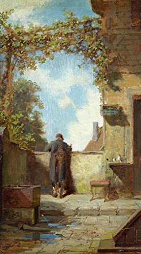 Peinture sur toile Carl Spitzweg 60x90cm pour décoration de bureau