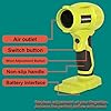 Air Blower Brushless for Ryobi 18V Battery，Cordless Duster with Infinitely Adjustable Speed，96000 RPM,for Jobsite Camping & Pool Toy(Battery not Included)
