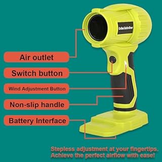 Air Blower Brushless for Ryobi 18V Battery，Cordless Duster with Infinitely Adjustable Speed，96000 RPM,for Jobsite Camping & Pool Toy(Battery not Included)