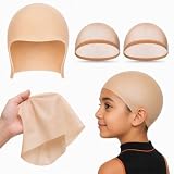 ihork Latex Bald Cap Set with 2 Nylon Wig Caps for Halloween Costume