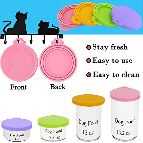 Image of Dog Food Can Covers | IVIA PET Silicone Food Can Lids for Cat Dog Pet Food Cans | Universal Size | BPA Free | (Mix Color3)