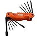 Klein Tools Pro Folding Hex Key Set, 11 Fractional Inch-Sized Keys
