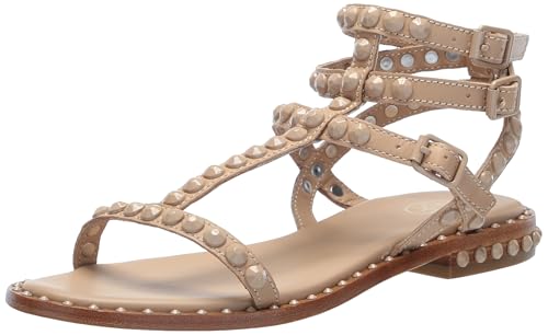 Image of Ash Play Bis Tonal-Studded Flat Sandal for Women, Chic Open-Toe Design, Comfortable Footbed, Durable Sole, Ideal for Casual Outfits