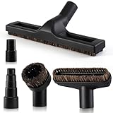 5-Piece Vacuum Attachments /Vacuum Brush Attachment , for 1 1/4' and 1 3/8' Standard Hose,Soft Bristles/Anti-Scratch Rubber Wheels on the Bottom.