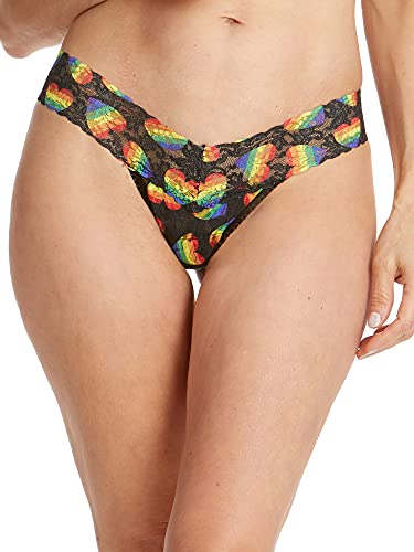 Thong hanky panky Playful Pride noir sous-vêtement stretch bas