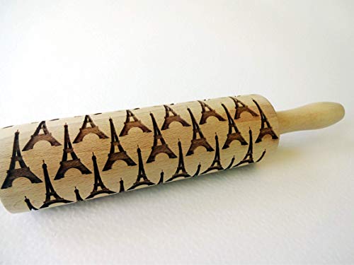 Eiffel Tower Embossing Rolling Pin Laser Engraved Rolling Pin With Eiffel Tower Gift For Friend #TOP3