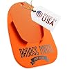 Badass Moto Motorcycle Kickstand Pad - Kickstand Plate - Kick Stand Puck - Motorbike Parking Coaster - Motor Cycle Stand Pad for Harley Davidson Accessories Motorcycle Gifts Kickstand Support Orange