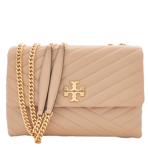 Tory Burch Women's Kira Chevron Convertible Leather Shoulder Bag Desert Dune