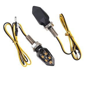 2 stuks led-knipperlichten voor motorfiets, 12 V, E24, mini-knipperlichten voor motorfiets