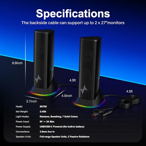 Nylavee Computer Speakers, Plug-and-Play PC Speakers for Desktop & Laptop - image 7