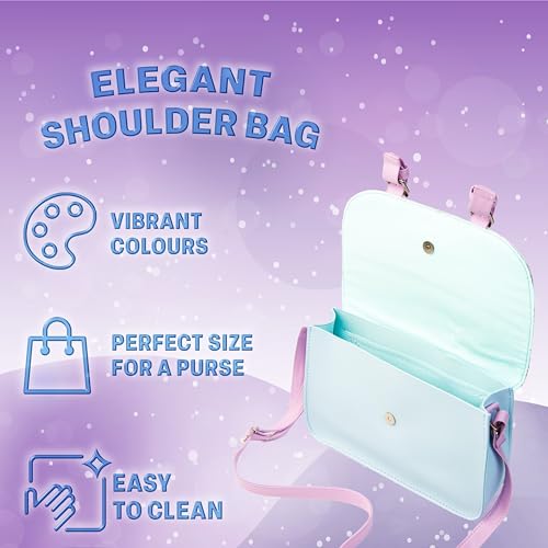 Disney Frozen Cross Body Bag - Princess Girls Handbag Adjustable Strap Shoulder Bag - Travel Holiday Gifts for Girls (Blue/Silver Frozen)