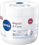 NIVEA Repair & Care Urea 400 ml, Crema corpo idratante pelle secca, molto secca, ruvida e screpolata, Crema multiuso per corpo, viso e mani nutriente 72H con 15% Glicerina e Urea