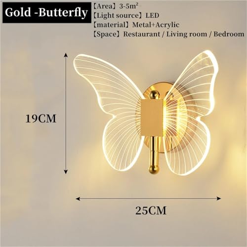 Aplique de pared mariposa LED para iluminar con calidez y elegancia tu dormitorio 3