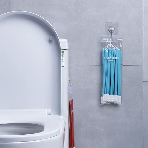 Kevinrooty 50Pcs Disposable Crevice Cleaning Brush Tool Kit, Disposable Toilet Brush, Disposable Toilet Seat Cleaner Tool (Blue) #TOP6
